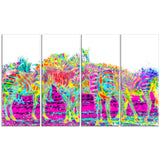 Rainbow Zebras- Animal Canvas Print PT2364