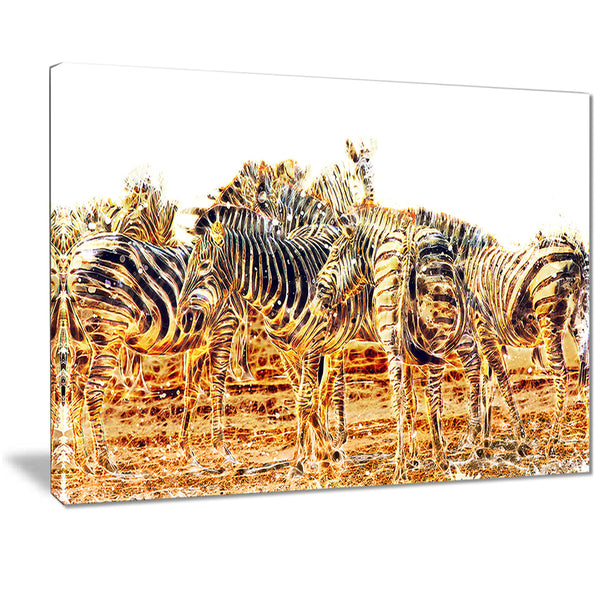 Zebra Herd- Animal Canvas Print PT2365