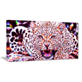 Glowing Wild Cat- Animal Canvas Print PT2367
