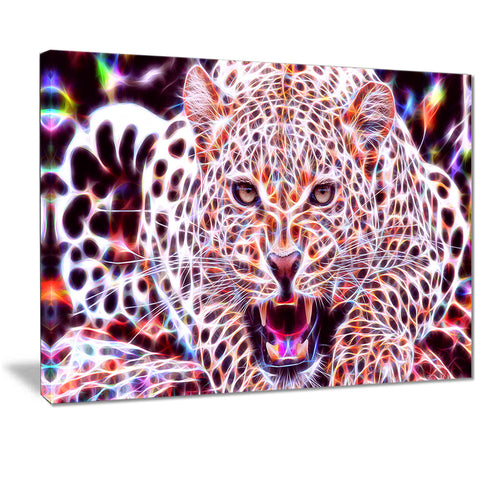 Glowing Wild Cat- Animal Canvas Print PT2367