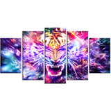 Electrifying Lion- Animal Canvas Print PT2399