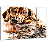 Best Buddies - Cat & Dog Canvas Art PT2413