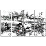 Abstract Grey Luxury Car PT2619