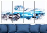 Baby Blue Vintage Car PT2660