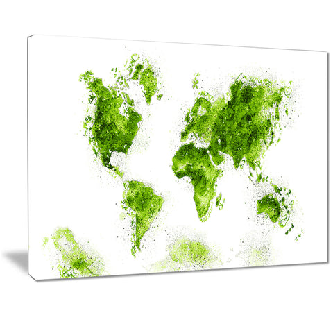 Green - Map Canvas Art PT2708-2