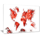 Red - Map Canvas Art #PT2708-5