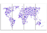 Lavender World -  Map Canvas Art PT2714