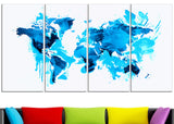 Blue Ice -  Map Canvas Art PT2717