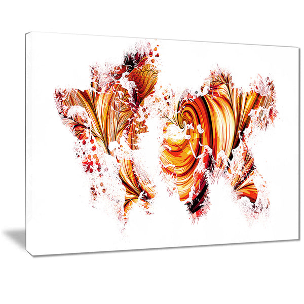 Red and Orange - Map Canvas Art PT2736