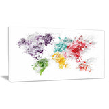 Color Splash World -  Map Canvas Art PT2739