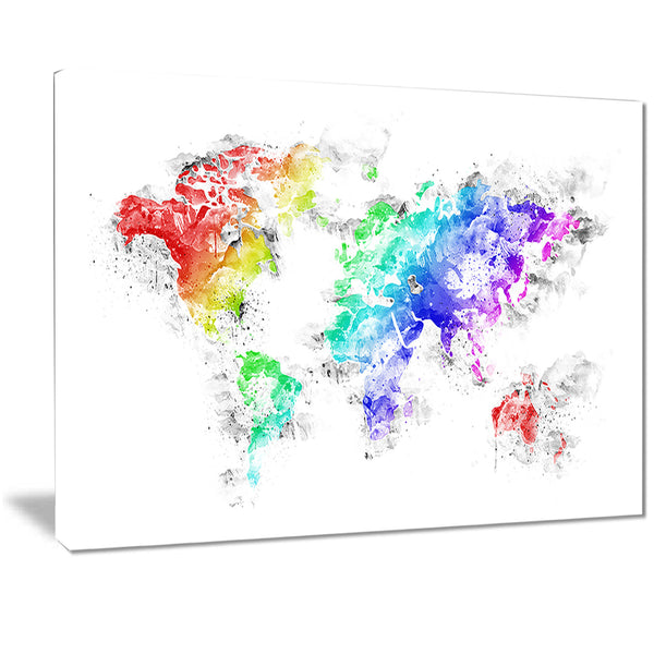 Bright World - Map Canvas Art PT2740