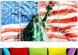 Lady Liberty on US Flag PT2805