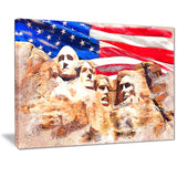 Mount Rushmore and US Flag PT2808