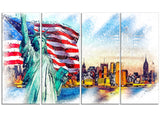 Colorfull Liberty Lady Canvas Art PT2823