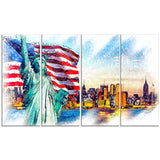 Colorfull Liberty Lady Canvas Art PT2823
