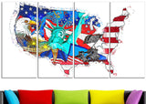 American Monuments Map ArtPT2830