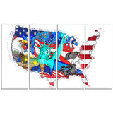 American Monuments Map ArtPT2830