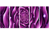 Purple Rose Digital Artwork on Cotton canvas  PT3007