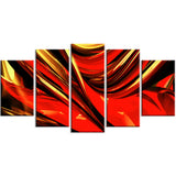 Fire Lines Red Abstract Digital canvas Art PT3011