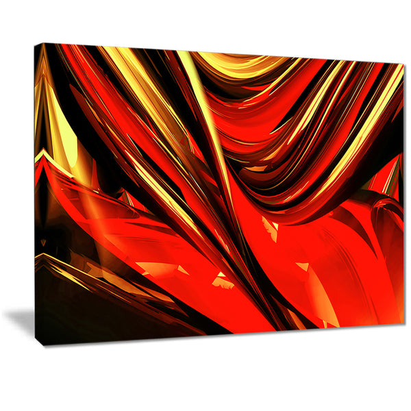 Fire Lines Red Abstract Digital canvas Art PT3011