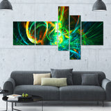 Fire Green Abstract Art on canvas  PT3025