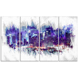 Midnight Cityscape  - Large Canvas Art PT3301