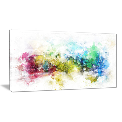 Vivid Colors Cityscape  - Large Canvas Art PT3302