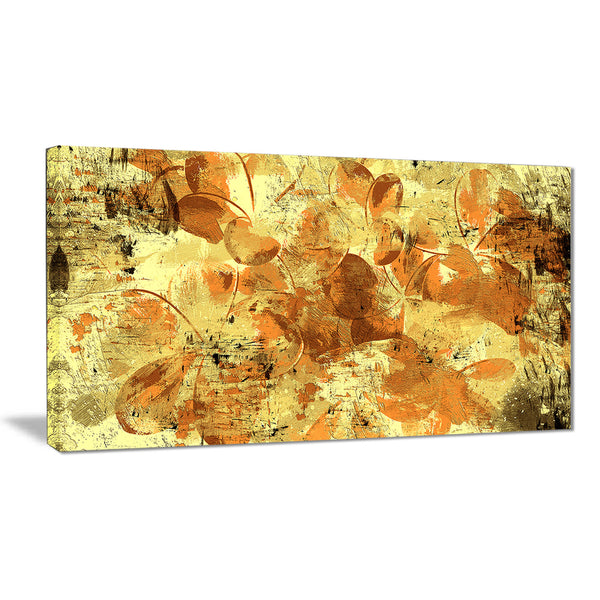 Orange Yellow Flower Petals - Floral Canvas Artwork