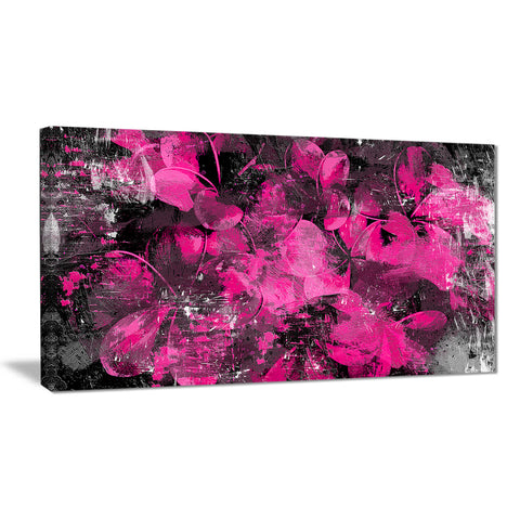 Pink Flower Petals - Floral Canvas Artwork