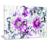 Purple and White Daisies - Floral Canvas Artwork