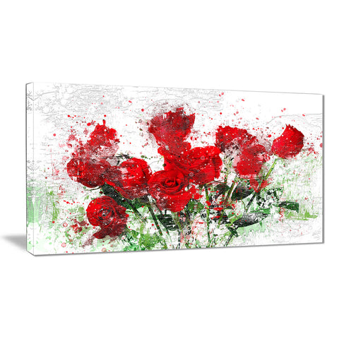 Bed of Roses - Floral Canvas Artwork