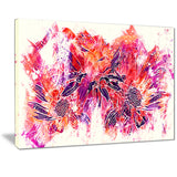 Electric Orange Flowers - Floral Canvas Artwork