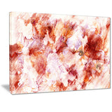 Orange Abstract Flowers - Floral Canvas Artwork