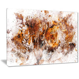 Light Brown Flowers - Floral Canvas Artwork