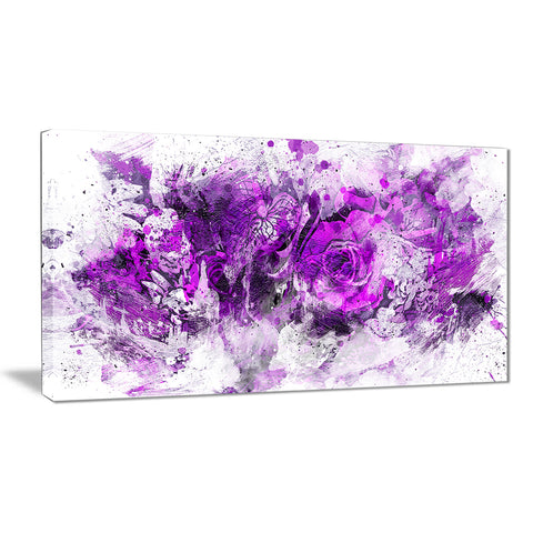 Royal Purple Flowers - Floral Canvas Artwork