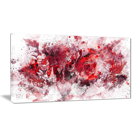 Red Purple Flowers - Floral Canvas Artwork