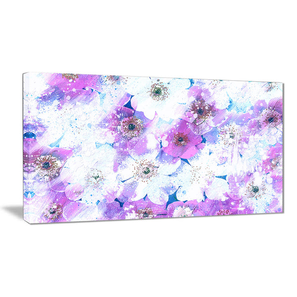 Lavender Flower Bed - Floral Canvas Artwork