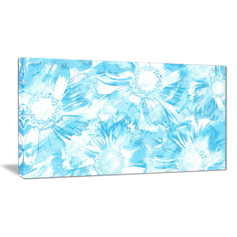Blue Flowers - Floral Canvas Artwork