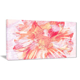GrapeFruit Color Flower - Floral Canvas Artwork