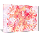 GrapeFruit Color Flower - Floral Canvas Artwork