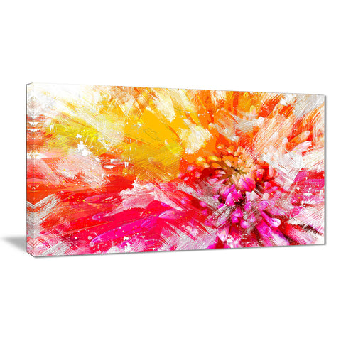 Vibrant Colors Flower Art - Floral Canvas Artwork