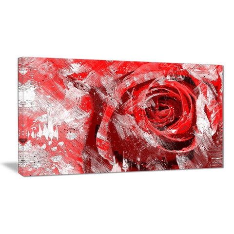 Red Rose - Floral Canvas Artwork