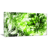 Modern Green and White Floral Art - Floral Canvas Artwork