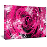 Center of the Pink Rose - Floral Canvas Artwork