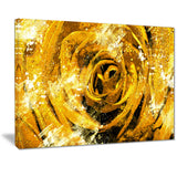 Center of the Yellow Rose - Floral Canvas Artwork