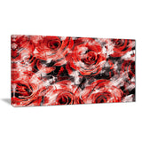 Red Rose Garden - Floral Canvas Artwork