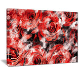 Red Rose Garden - Floral Canvas Artwork