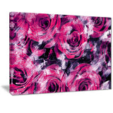 Pink Rose Garden - Floral Canvas Artwork
