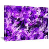 Purple Rose Garden - Floral Canvas Artwork