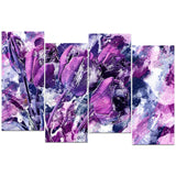 Shades of Purple Flowers - Floral Canvas Artwork